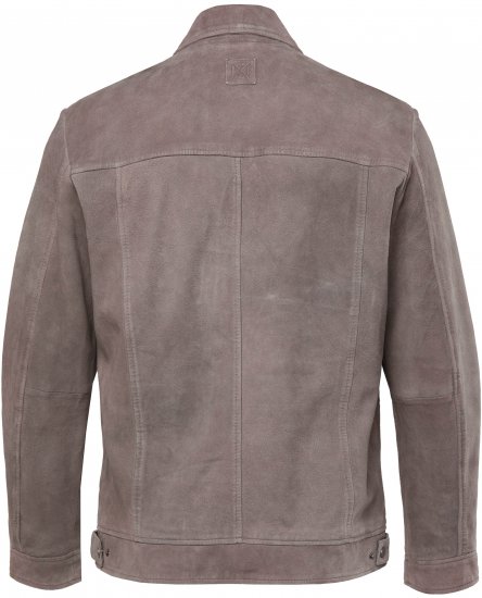 JP1880 Leather Jacket Lamskin Suede Grey - Giubbotti - Giubbotti Uomo Taglie Forti