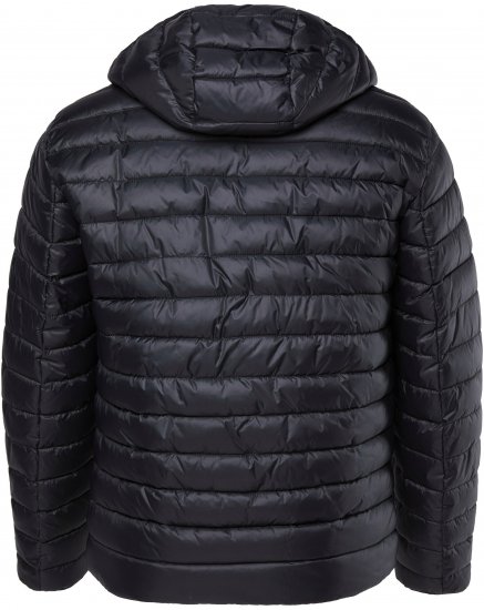 JAY-PI Lightly Quilted Jacket with a Hoodie Black - Giubbotti - Giubbotti Uomo Taglie Forti