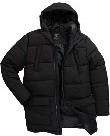 JP1880 Quilted Parka with Multiple Pockets Black - Giubbotti - Giubbotti Uomo Taglie Forti
