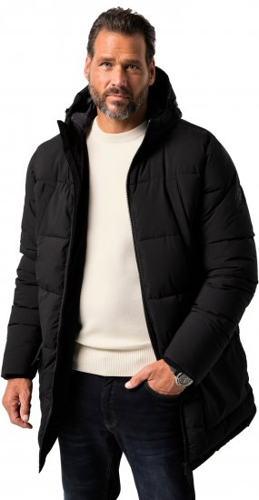 JP1880 Quilted Parka with Multiple Pockets Black - Giubbotti - Giubbotti Uomo Taglie Forti