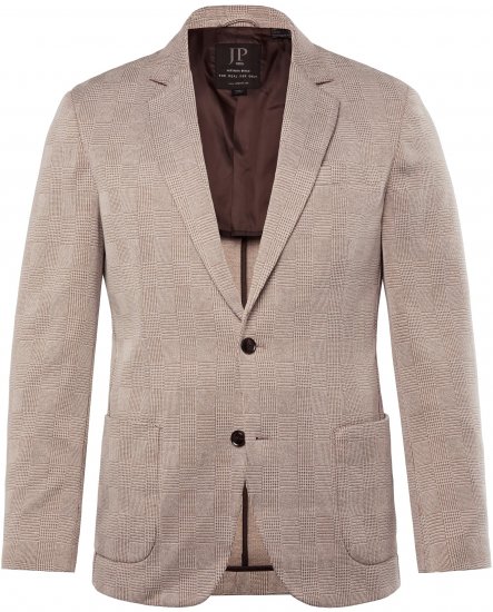 JP1880 Jacket Business Checked Beige - Abiti - Abiti da Uomo Taglie Forti