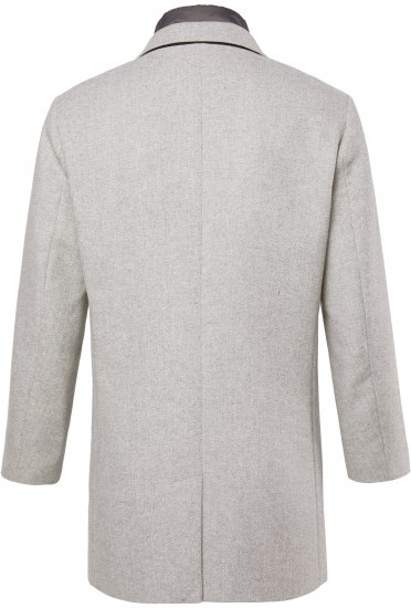 JP1880 Wool Blend Coat with Nylon Insert Grey - Giubbotti - Giubbotti Uomo Taglie Forti