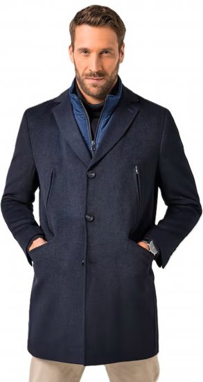 JP1880 Coat Flexnamic With Removable Insert Navy - Giubbotti - Giubbotti Uomo Taglie Forti