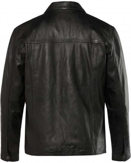 JP1880 Leather Jacket Finest Lamb Nappa Black - Giubbotti - Giubbotti Uomo Taglie Forti