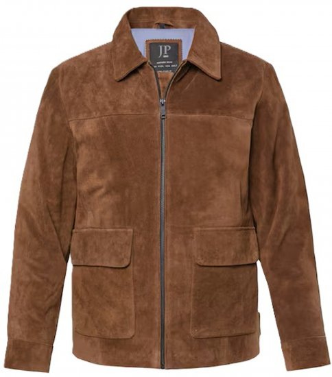 JP1880 Leather Jacket Genuine Cowhide Brown - Giubbotti - Giubbotti Uomo Taglie Forti
