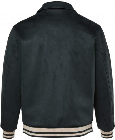 JP1880 Blouson Velour with Chest Embroidery Dark Green - Giubbotti - Giubbotti Uomo Taglie Forti