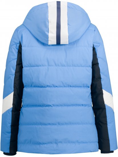 Ulla Popken HYPRAR Chevron Stripe Triple Function Quilted Fully Lined Ski Jacket Pastel Petrol - Giacche - 