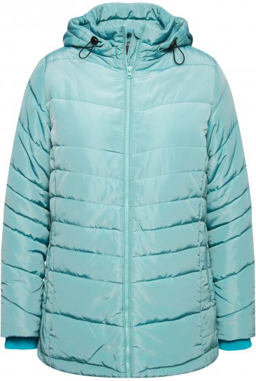 Ulla Popken Quilted Water Repellent Jacket Soft Turquoise - Giacche - 