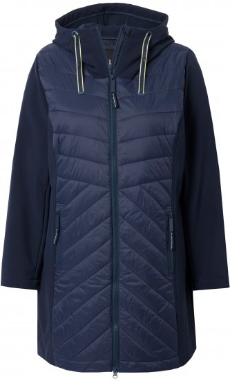 Ulla Popken HYPRAR Softshell Long Cut Jacket Navy - Giacche - 