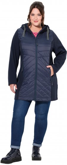 Ulla Popken HYPRAR Softshell Long Cut Jacket Navy - Giacche - 