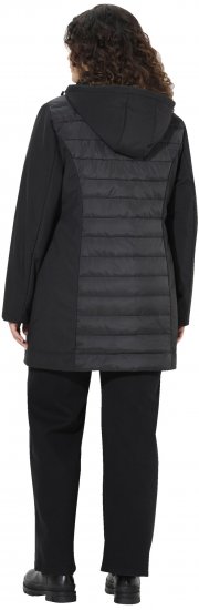 Ulla Popken HYPRAR Mixed Texture Water-Repellent Jacket Black - Giacche - 