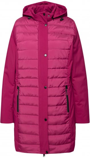 Ulla Popken HYPRAR Mixed Texture Water-Repellent Jacket Ruby - Giacche - 