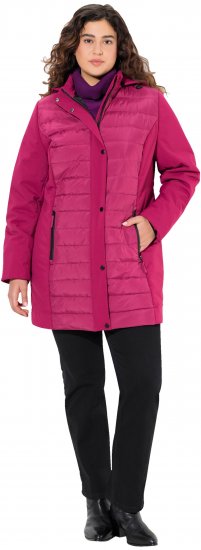 Ulla Popken HYPRAR Mixed Texture Water-Repellent Jacket Ruby - Giacche - 