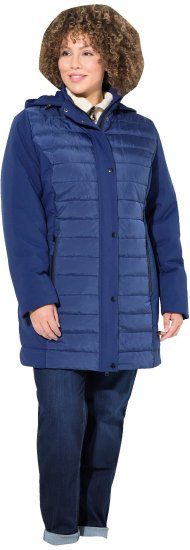 Ulla Popken HYPRAR Mixed Texture Water-Repellent Jacket Night Blue - Giacche - 