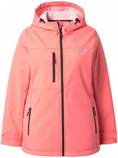 Ulla Popken HYPRAR Softshell Fleece Lined Jacket Coral - Giacche - Giacche taglie forti da donna