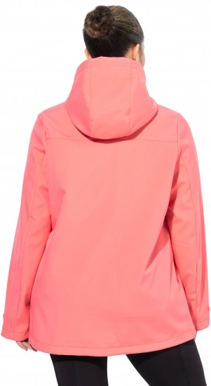 Ulla Popken HYPRAR Softshell Fleece Lined Jacket Coral - Giacche - Giacche taglie forti da donna