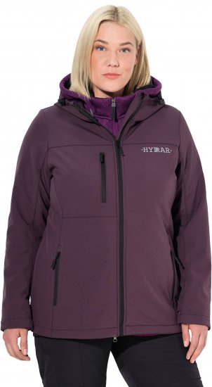 Ulla Popken HYPRAR Softshell Fleece Lined Jacket Dark Blackberry - Cinture donna - 