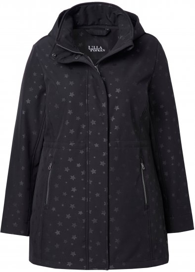 Ulla Popken HYPRAR Star Print Softshell Jacket Black - Giacche - 