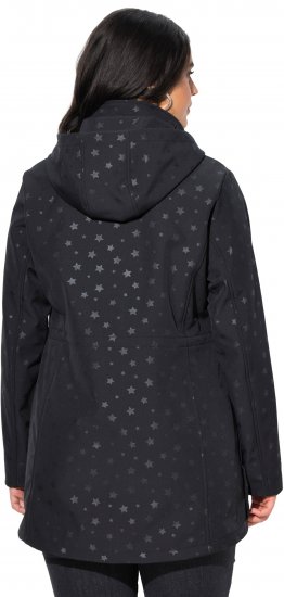 Ulla Popken HYPRAR Star Print Softshell Jacket Black - Giacche - 