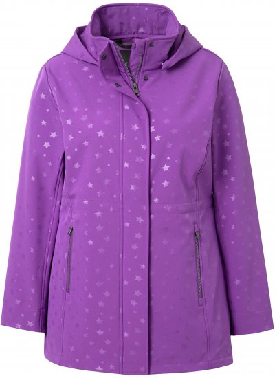 Ulla Popken HYPRAR Star Print Softshell Jacket Purple - Giacche - 