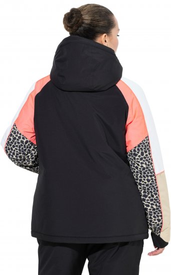 Ulla Popken HYPRAR Patchwork Sleeve Performance Jacket Black - Giacche - 