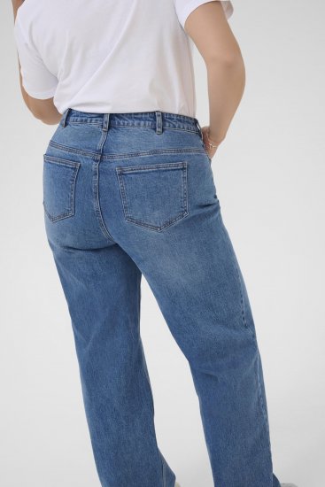 Kaffe Curve Leoana Jeans larghi lunghi Blu vintage - Jeans & Pantaloni Donna Taglie Comode – Plus Size - 