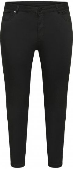 Kaffe Curve Dina Jeans slim lunghezza cropped Nero - Jeans & Pantaloni Donna Taglie Comode – Plus Size - 