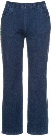 Ulla Popken Wide Leg Elastic Waist Mary Fit Marlene Stretch Jeans Denim Blue - Jeans & Pantaloni Donna Taglie Comode – Plus Size - 