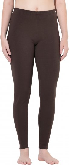 Ulla Popken Basic Stretch Knit Ankle Length Leggings Pine Brown - Jeans & Pantaloni Donna Taglie Comode – Plus Size - 