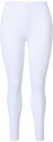 Ulla Popken Basic Stretch Knit Ankle Length Leggings Snow White - Jeans & Pantaloni Donna Taglie Comode – Plus Size - 