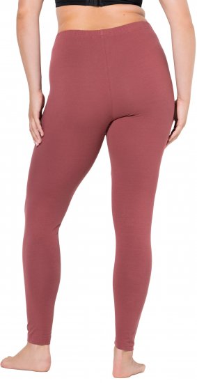 Ulla Popken Basic Stretch Knit Ankle Length Leggings Brick Red - Jeans & Pantaloni Donna Taglie Comode – Plus Size - 