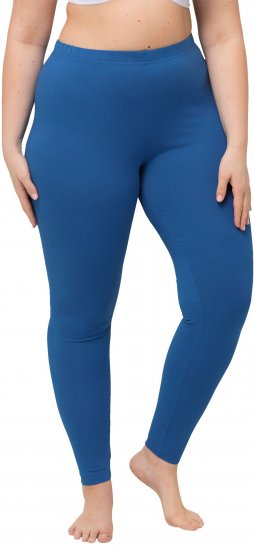 Ulla Popken Basic Stretch Knit Ankle Length Leggings Grey Blue - Jeans & Pantaloni Donna Taglie Comode – Plus Size - 