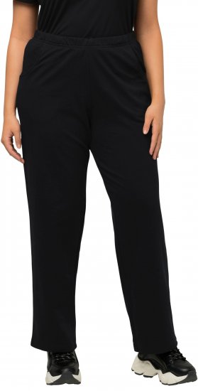 Ulla Popken Pull On Knit Straight Leg Pocket Pants Black - ABBIGLIAMENTO DONNA 40-66 - 