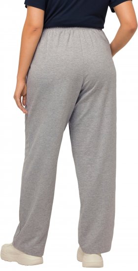 Ulla Popken Pull On Knit Straight Leg Pocket Pants Light Grey Melange - Jeans & Pantaloni Donna Taglie Comode – Plus Size - 