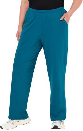 Ulla Popken Pull On Knit Straight Leg Pocket Pants Dark Petrol - ABBIGLIAMENTO DONNA 40-66 - 