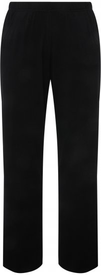 Ulla Popken Bootcut Elastic Waist Cotton French Terry Sport Pants Black - Jeans & Pantaloni Donna Taglie Comode – Plus Size - 