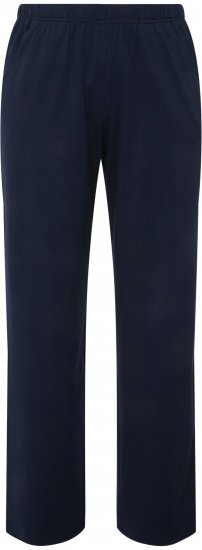 Ulla Popken Bootcut Elastic Waist Cotton French Terry Sport Pants Night Blue - Jeans & Pantaloni Donna Taglie Comode – Plus Size - 