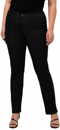 Ulla Popken Sammy Fit Slim Leg Stretch Jeans Black - Jeans & Pantaloni Donna Taglie Comode – Plus Size - 