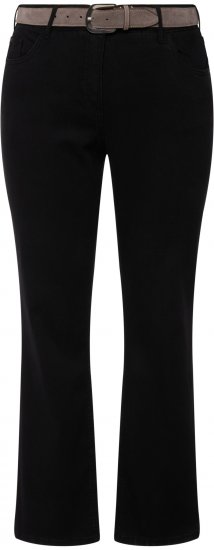 Ulla Popken Straight Leg Mandy Fit Stretch Jeans Black - Jeans & Pantaloni Donna Taglie Comode – Plus Size - 