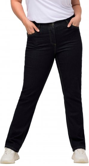 Ulla Popken Straight Leg Mandy Fit Stretch Jeans Dark Blue Denim - Jeans & Pantaloni Donna Taglie Comode – Plus Size - 