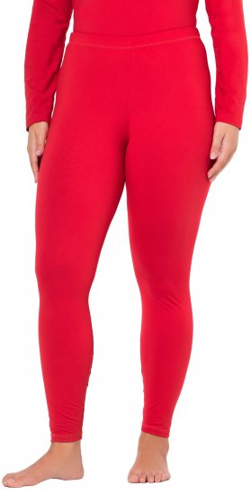 Ulla Popken Quick Dry Moisture Wicking Stretch Ski Leggings Salsa Red - Jeans & Pantaloni Donna Taglie Comode – Plus Size - 