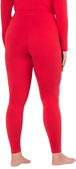 Ulla Popken Quick Dry Moisture Wicking Stretch Ski Leggings Salsa Red - Jeans & Pantaloni Donna Taglie Comode – Plus Size - 