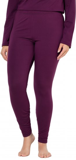 Ulla Popken Quick Dry Moisture Wicking Stretch Ski Leggings Grape Red - Jeans & Pantaloni Donna Taglie Comode – Plus Size - 