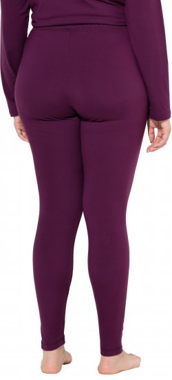 Ulla Popken Quick Dry Moisture Wicking Stretch Ski Leggings Grape Red - Jeans & Pantaloni Donna Taglie Comode – Plus Size - 