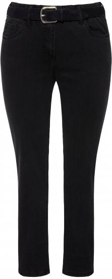 Ulla Popken Stretch Sarah Fit Skinny Jeans Black - Jeans & Pantaloni Donna Taglie Comode – Plus Size - 