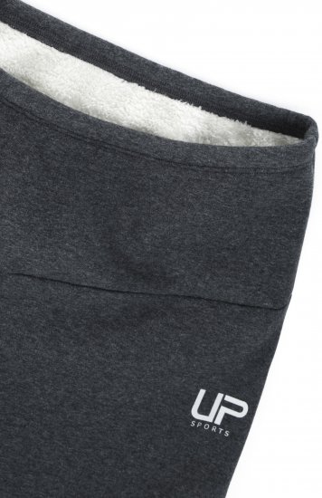 Ulla Popken Faux Fur Lined Stretch Leggings Charcoal - Jeans & Pantaloni Donna Taglie Comode – Plus Size - 