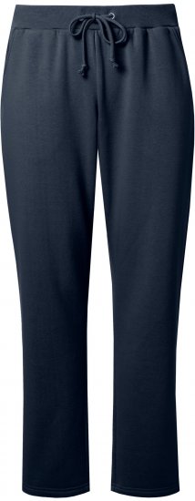Ulla Popken Basic Drawstring Elastic Waist Cotton Blend Joggers Navy - Jeans & Pantaloni Donna Taglie Comode – Plus Size - 