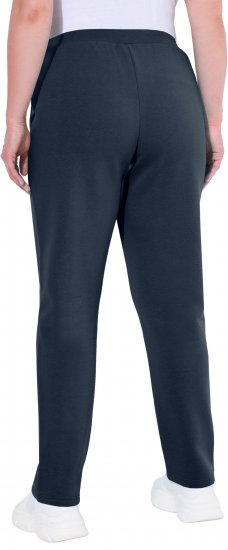 Ulla Popken Basic Drawstring Elastic Waist Cotton Blend Joggers Navy - Jeans & Pantaloni Donna Taglie Comode – Plus Size - 