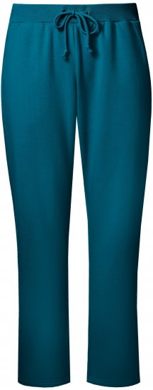 Ulla Popken Basic Drawstring Elastic Waist Cotton Blend Joggers Cerulean - Jeans & Pantaloni Donna Taglie Comode – Plus Size - Jeans e Pantaloni Donna, EU 42-70