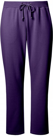 Ulla Popken Basic Drawstring Elastic Waist Cotton Blend Joggers Deep Violet - Jeans & Pantaloni Donna Taglie Comode – Plus Size - Jeans e Pantaloni Donna, EU 42-70